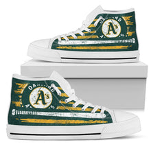 Load image into Gallery viewer, American Flag Vintage Baseball Oakland Athletics High Top Shoes