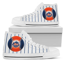 Load image into Gallery viewer, Straight Line With Deep Circle New York Mets High Top Shoes