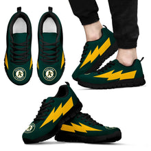 Load image into Gallery viewer, Lovely Style Oakland Athletics Sneakers Thunder Lightning Amazing Logo