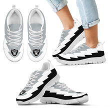 Load image into Gallery viewer, Jagged Saws Creative Draw Oakland Raiders Sneakers