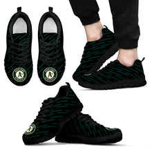 Load image into Gallery viewer, Marvelous Striped Stunning Logo Oakland Athletics Sneakers