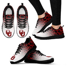 Load image into Gallery viewer, Leopard Pattern Awesome Oklahoma Sooners Sneakers