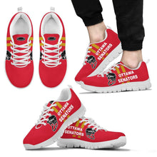 Load image into Gallery viewer, Vertical Two Line Mixed Helmet Ottawa Senators Sneakers