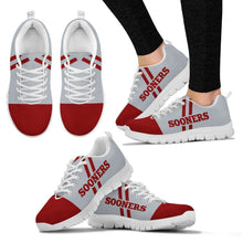 Load image into Gallery viewer, Line Stripe Logo Bottom Oklahoma Sooners Sneakers