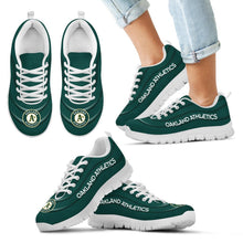 Load image into Gallery viewer, Wave Red Floating Pattern Oakland Athletics Sneakers