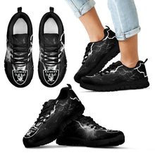 Load image into Gallery viewer, Oakland Raiders Thunder Power Sneakers