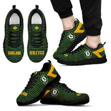 Load image into Gallery viewer, Pattern Logo Slide In Line Oakland Athletics Sneakers