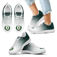 Load image into Gallery viewer, Leopard Pattern Awesome Oakland Athletics Sneakers