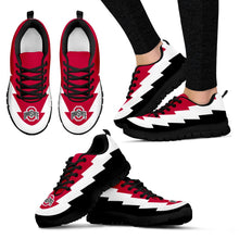 Load image into Gallery viewer, Funny Style Ohio State Buckeyes Sneakers Jagged Saws Creative Draw