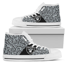 Load image into Gallery viewer, Perfect Cross Color Absolutely Nice Oakland Raiders High Top Shoes