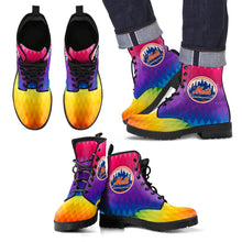 Load image into Gallery viewer, Multicolor Zig Zag Lovely Background Nice Logo New York Mets Boots