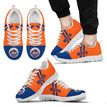 Load image into Gallery viewer, Line Stripe Logo Bottom New York Mets Sneakers