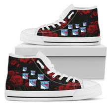 Load image into Gallery viewer, Lovely Rose Thorn Incredible New York Rangers High Top Shoes