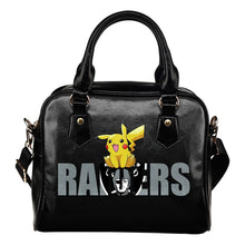 Load image into Gallery viewer, Pokemon Sit On Text Oakland Raiders Shoulder Handbags