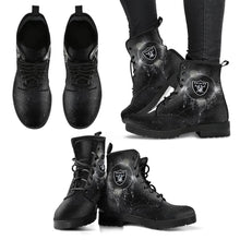 Load image into Gallery viewer, Secret Green Sun And Moon Dreamcatcher Oakland Raiders Boots