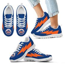 Load image into Gallery viewer, Cool Style New York Mets Sneakers Thunder Lightning Amazing Logo