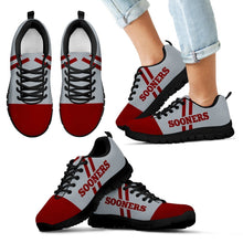 Load image into Gallery viewer, Line Stripe Logo Bottom Oklahoma Sooners Sneakers