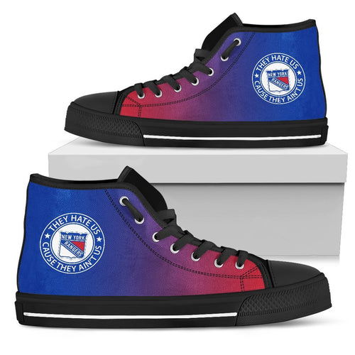 Cool They Hate Us Cause They Ain't Us New York Rangers High Top Shoes