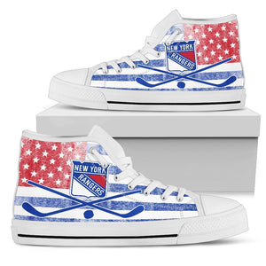 Flag Rugby New York Rangers High Top Shoes