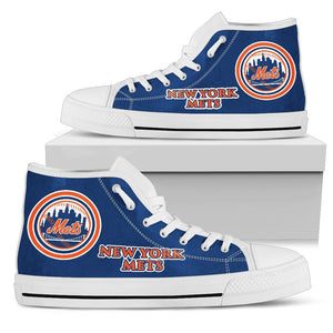 Circle Logo New York Mets High Top Shoes