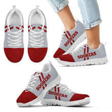 Load image into Gallery viewer, Line Stripe Logo Bottom Oklahoma Sooners Sneakers