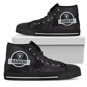 Cute Jurassic Park Oakland Raiders High Top Shoes