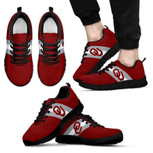 Load image into Gallery viewer, Three Colors Vertical Oklahoma Sooners Sneakers