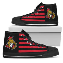 Load image into Gallery viewer, American Flag Ottawa Senators High Top Shoes