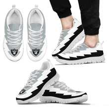 Load image into Gallery viewer, Jagged Saws Creative Draw Oakland Raiders Sneakers