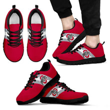 Load image into Gallery viewer, Three Colors Vertical Ohio State Buckeyes Sneakers