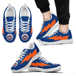 Cool Style New York Mets Sneakers Thunder Lightning Amazing Logo