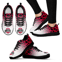 Load image into Gallery viewer, Leopard Pattern Awesome Ohio State Buckeyes Sneakers