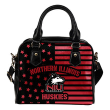 Load image into Gallery viewer, Unique Twinkle Star With Line Northern Illinois Huskies Shoulder Handbags