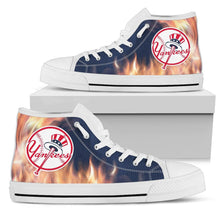 Load image into Gallery viewer, Fighting Like Fire New York Yankees High Top Shoes