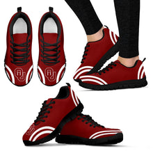 Load image into Gallery viewer, Lovely Curves Stunning Logo Icon Oklahoma Sooners Sneakers
