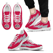 Load image into Gallery viewer, Nice Style Ohio State Buckeyes Sneakers Thunder Lightning Amazing Logo