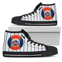 Load image into Gallery viewer, Straight Line With Deep Circle New York Mets High Top Shoes
