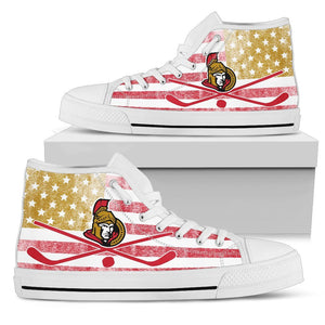 Flag Rugby Ottawa Senators High Top Shoes