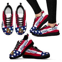 Load image into Gallery viewer, Proud Of American Flag Three Line Ottawa Senators Sneakers
