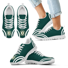 Load image into Gallery viewer, Lovely Curves Stunning Logo Icon Oakland Athletics Sneakers