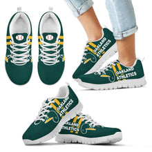 Load image into Gallery viewer, Vertical Two Line Mixed Helmet Oakland Athletics Sneakers