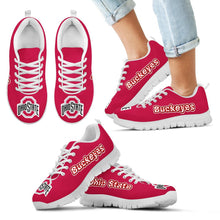 Load image into Gallery viewer, Magnificent Ohio State Buckeyes Amazing Logo Sneakers