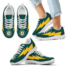 Load image into Gallery viewer, Lovely Style Oakland Athletics Sneakers Thunder Lightning Amazing Logo