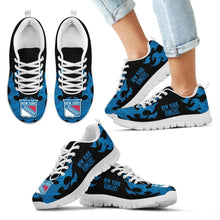 Load image into Gallery viewer, Tribal Flames Pattern New York Rangers Sneakers