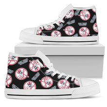 Load image into Gallery viewer, Script Logo Pattern New York Yankees High Top Shoes