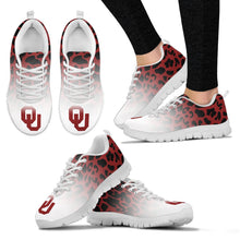 Load image into Gallery viewer, Leopard Pattern Awesome Oklahoma Sooners Sneakers