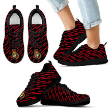 Load image into Gallery viewer, Marvelous Striped Stunning Logo Ottawa Senators Sneakers
