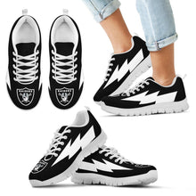 Load image into Gallery viewer, Cool Style Oakland Raiders Sneakers Thunder Lightning Amazing Logo
