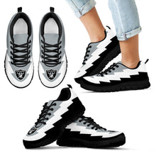 Load image into Gallery viewer, Jagged Saws Creative Draw Oakland Raiders Sneakers