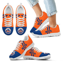 Load image into Gallery viewer, Line Stripe Logo Bottom New York Mets Sneakers